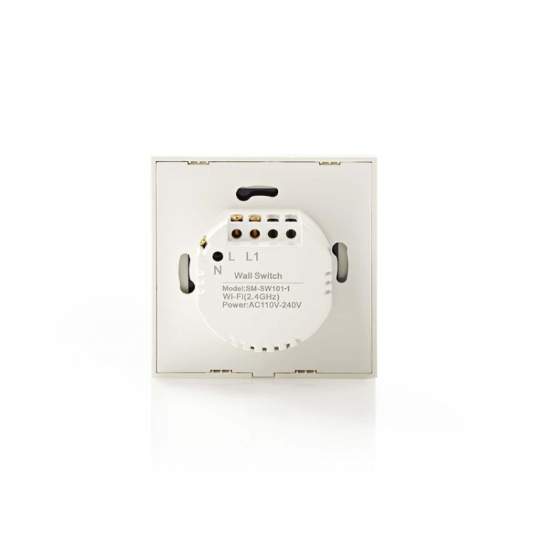 Nedis SmartLife Wall Switch | Single | Wall Mount | 1000 W | Android™ / IOS | Glass | White