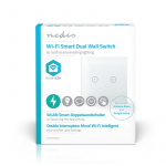 Nedis SmartLife Wall Switch | Dual | Wall Mount | 1000 W | Android™ / IOS | Glass | White
