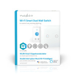Nedis SmartLife Wall Switch | Dual | Wall Mount | 1000 W | Android™ / IOS | Glass | White