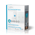 Nedis SmartLife Wall Switch | Dual | Wall Mount | 1000 W | Android™ / IOS | Glass | White