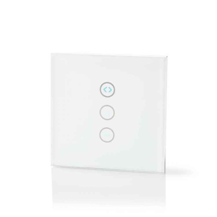 Nedis SmartLife Wall Switch | Curtain / Shutter / Sunshade | Wall Mount | 300 W | Android™ / IOS | Glass | White Nedis SmartLife Wall Switch | Curtain / Shutter / Sunshade | Wall Mount | 300 W | Android™ / IOS | Glass | White