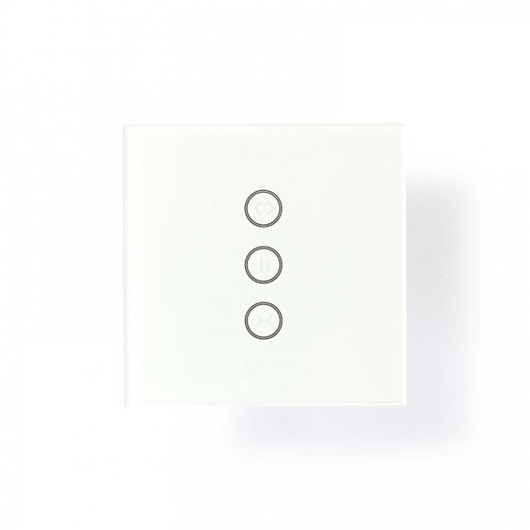 Nedis SmartLife Wall Switch | Curtain / Shutter / Sunshade | Wall Mount | 300 W | Android™ / IOS | Glass | White Nedis SmartLife Wall Switch | Curtain / Shutter / Sunshade | Wall Mount | 300 W | Android™ / IOS | Glass | White