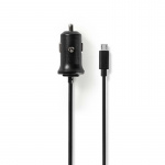 Nedis Car Charger | 1x 2.4 A | Number of outputs: 1 | Micro USB (Fixed) Cable | 1.00 m | Single Voltage Output