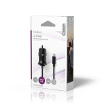Nedis Car Charger | 1x 2.4 A | Number of outputs: 1 | Micro USB (Fixed) Cable | 1.00 m | Single Voltage Output