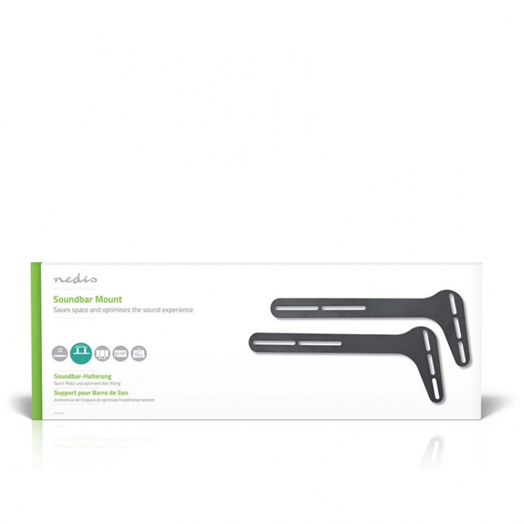Nedis Soundbar Mount | Compatible with: Universal | Attached to the TV | 15 kg | Fixed | Steel | Black