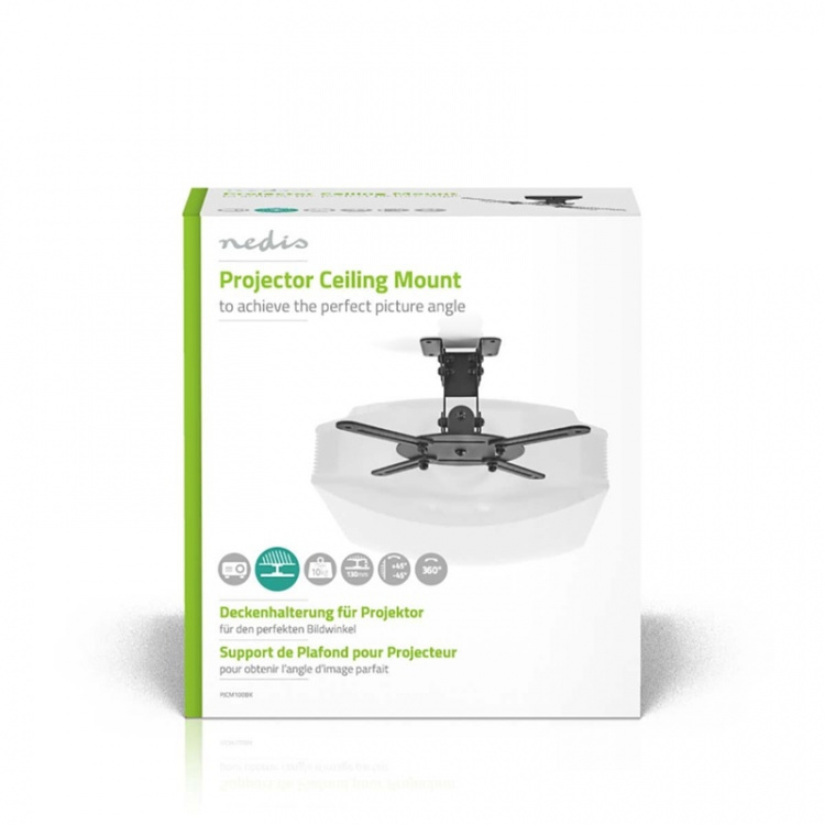 Nedis Projector Mount | Full Motion | 10 kg | Rotatable | Tiltable | Steel | Black Nedis Projector Mount | Full Motion | 10 kg | Rotatable | Tiltable | Steel | Black