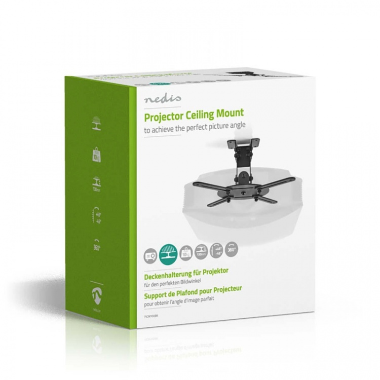 Nedis Projector Mount | Full Motion | 10 kg | Rotatable | Tiltable | Steel | Black Nedis Projector Mount | Full Motion | 10 kg | Rotatable | Tiltable | Steel | Black