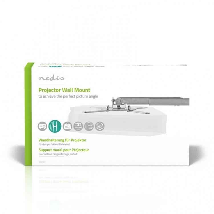 Nedis Projector Mount | Full Motion | 10 kg | Rotatable | Tiltable | Steel | Silver Nedis Projector Mount | Full Motion | 10 kg | Rotatable | Tiltable | Steel | Silver