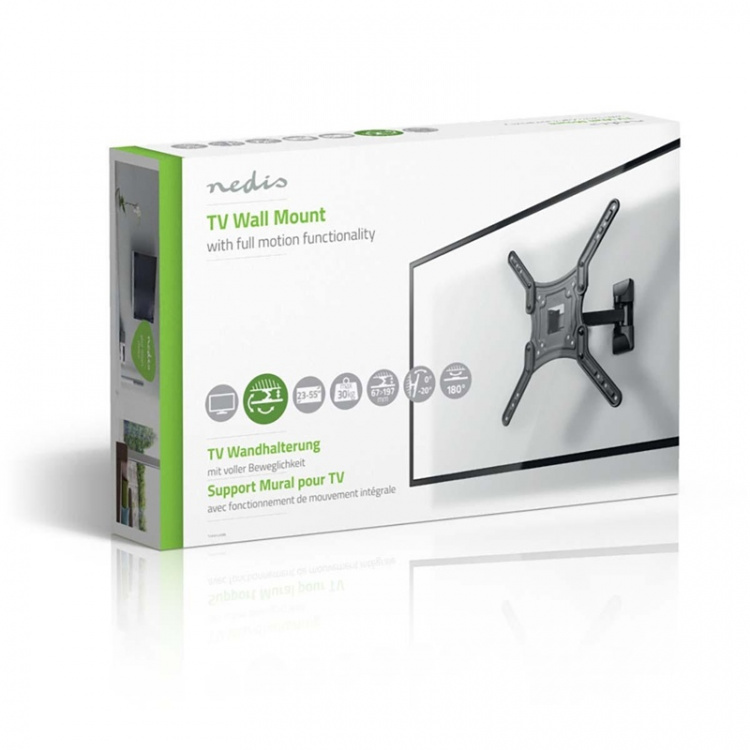 Nedis Full Motion TV Wall Mount | 23 - 55 