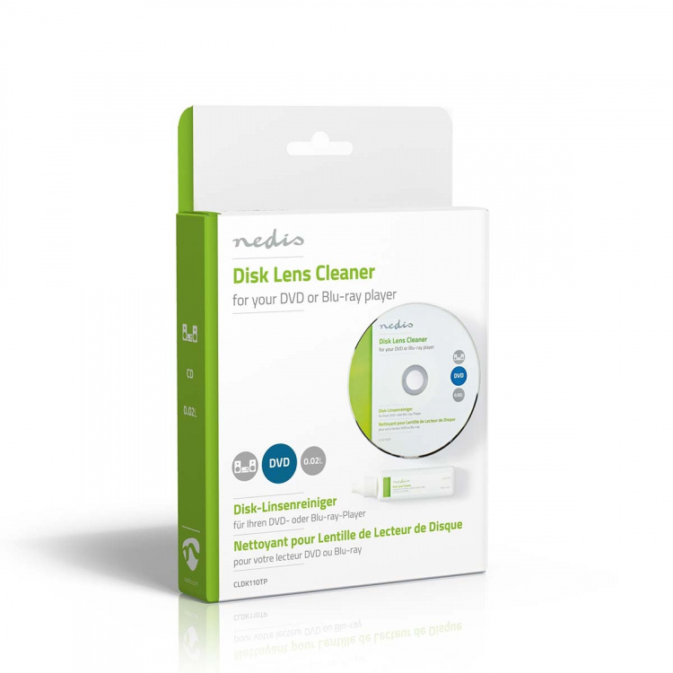 Nedis Disc Lens Cleaner | Cleaning Disc | 20 ml | BluRay Player / DVD-player Nedis Disc Lens Cleaner | Cleaning Disc | 20 ml | BluRay Player / DVD-player