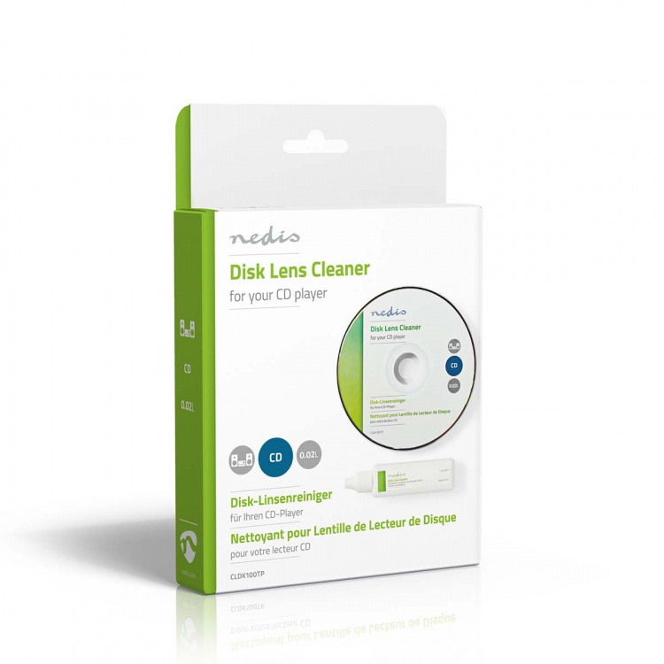 Nedis Disc Lens Cleaner | Cleaning Disc | 20 ml | CD Player Nedis Disc Lens Cleaner | Cleaning Disc | 20 ml | CD Player