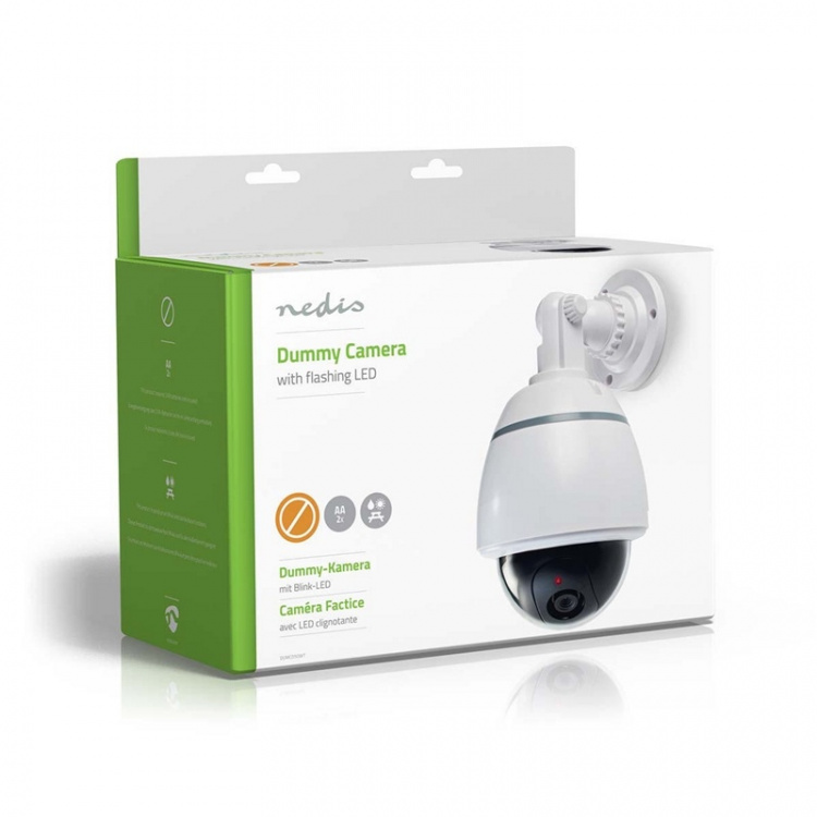 Nedis Dummy Security Camera | Dome | Battery Powered | Indoor | White Nedis Dummy Security Camera | Dome | Battery Powered | Indoor | White