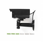 Nedis Dummy Security Camera | Bullet | IP44 | Battery Powered / Solar Powered | Outdoor | Including wall mount | Black Nedis Dummy Security Camera | Bullet | IP44 | Battery Powered / Solar Powered | Outdoor | Including wall mount | Black