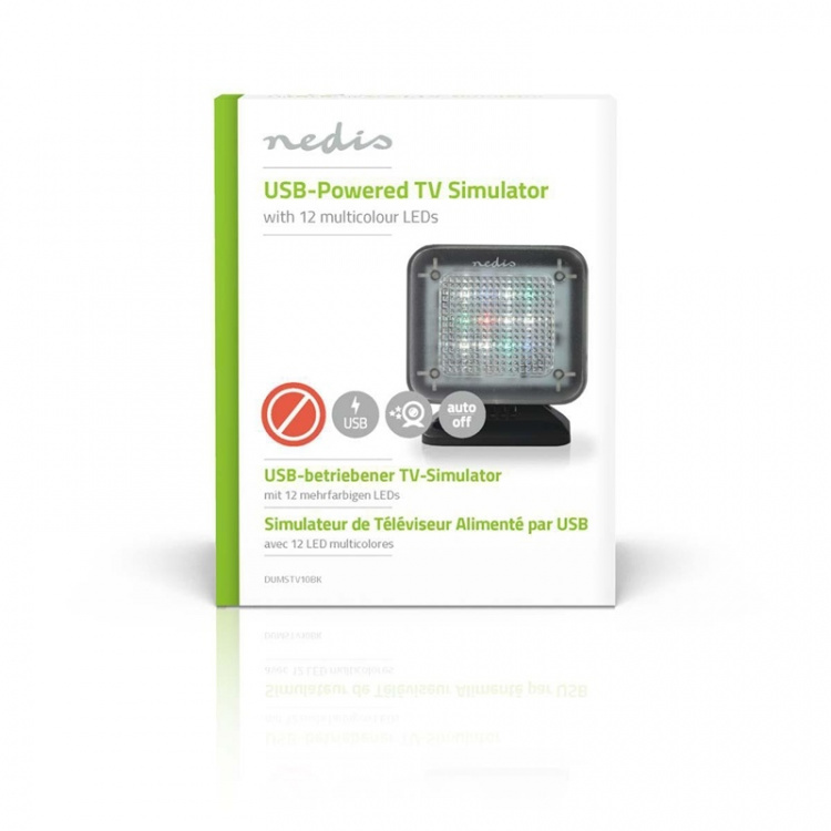 Nedis TV Simulator | USB Powered | Indoor | Black Nedis TV Simulator | USB Powered | Indoor | Black