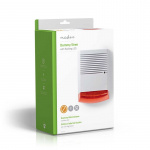 Nedis Dummy Security Siren | IP44 | Battery Powered | Outdoor | Orange / White Nedis Dummy Security Siren | IP44 | Battery Powered | Outdoor | Orange / White