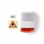 Nedis Dummy Security Siren | IP44 | Battery Powered | Outdoor | Orange / White Nedis Dummy Security Siren | IP44 | Battery Powered | Outdoor | Orange / White