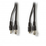 Nedis CCTV Security Cable | BNC / DC | 20.0 m | Round | PVC | Black | Gift Box