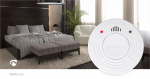 Nedis Smoke Alarm | Battery Powered | Battery life up to: 10 year | EN 14604 | With pause button | With test button | 85 dB | ABS | White