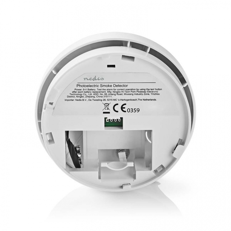 Nedis Smoke Alarm | Battery Powered | Battery life up to: 1 year | EN 14604 | With test button | 85 dB | ABS | White