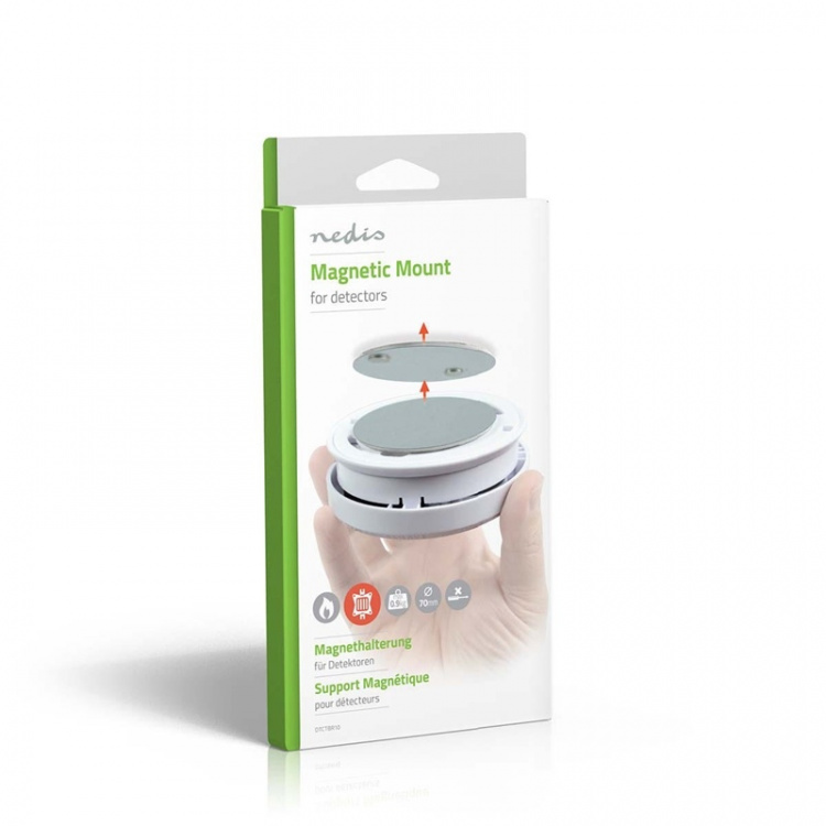 Nedis Detector Mount | Diameter: 70 mm | Adhesive Tape | Silver