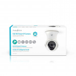 Nedis SmartLife Outdoor Camera | Full HD 1080p | Pan tilt | IP65 | Cloud Storage (optional) / Internal 16GB | 12 V DC | With motion sensor | Night vision | White