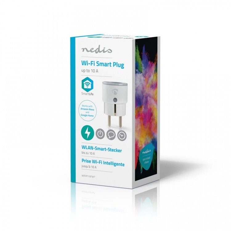 Nedis SmartLife Smart Plug | IP21 | Power meter | 2500 W | Plug with earth contact / Type F (CEE 7/7) | -10 - 40 °C | Android™ / IOS | White | 1 pcs Nedis SmartLife Smart Plug | IP21 | Power meter | 2500 W | Plug with earth contact / Type F (CEE 7/7) | -10 - 40 °C | Android™ / IOS | White | 1 pcs