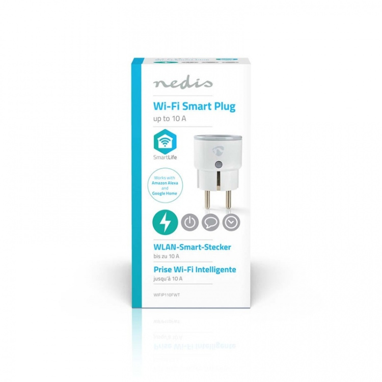Nedis SmartLife Smart Plug | IP21 | Power meter | 2500 W | Plug with earth contact / Type F (CEE 7/7) | -10 - 40 °C | Android™ / IOS | White | 1 pcs Nedis SmartLife Smart Plug | IP21 | Power meter | 2500 W | Plug with earth contact / Type F (CEE 7/7) | -10 - 40 °C | Android™ / IOS | White | 1 pcs