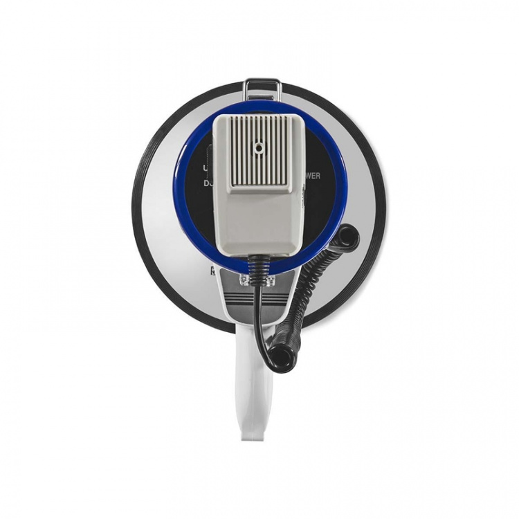 Nedis Megaphone | Maximum range: 1500 m | Volume control: 120 dB | Detachable Microphone | Built-in siren | Shoulder strap | Blue / White Nedis Megaphone | Maximum range: 1500 m | Volume control: 120 dB | Detachable Microphone | Built-in siren | Shoulder strap | Blue / White