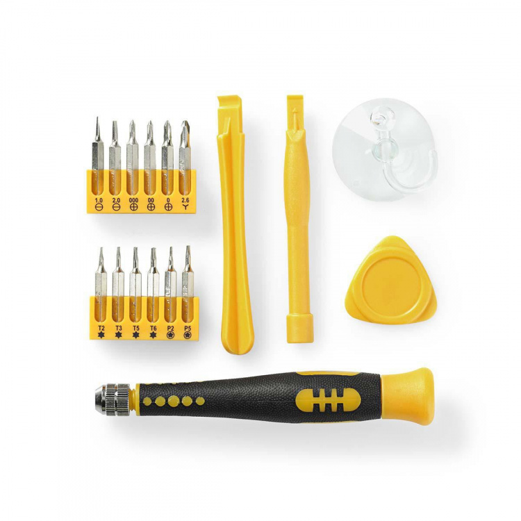Nedis Phone/tablet repair set | 17-in-1 | PC / Smartphone / Tablet | Philips bits | Slotted bits | Pentalobe bits | Tri-wing bits Nedis Phone/tablet repair set | 17-in-1 | PC / Smartphone / Tablet | Philips bits | Slotted bits | Pentalobe bits | Tri-wing bits
