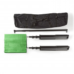 Nedis Photo Studio Backdrop Set | 1,90 x 2,95 m | Travel bag included | Tripods included | Black | 1 pcs