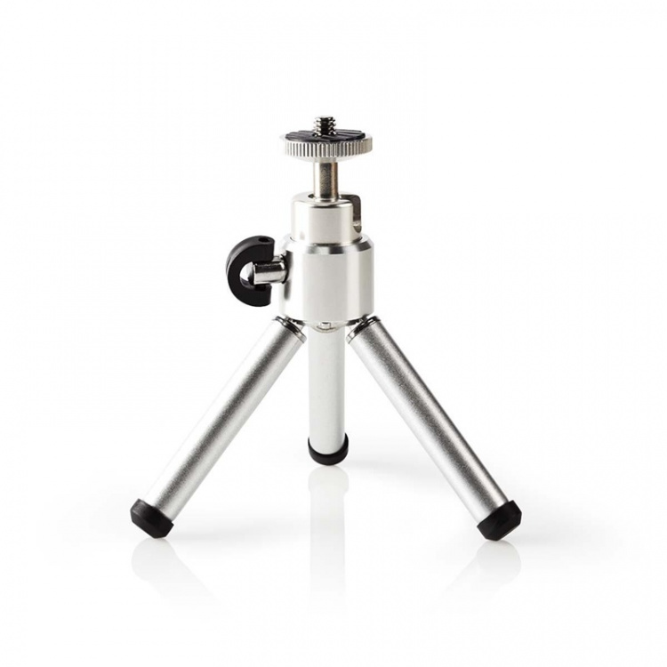 Nedis Tripod | Maximum load capacity: 0.8 kg | Minimum working height: 11 cm | Maximum working height: 14.5 cm | 1 Segment | Ball Head | Travel bag included | ABS / Steel | Silver Nedis Tripod | Maximum load capacity: 0.8 kg | Minimum working height: 11 cm | Maximum working height: 14.5 cm | 1 Segment | Ball Head | Travel bag included | ABS / Steel | Silver