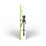 Nedis Tripod | Maximum load capacity: 3.0 kg | Minimum working height: 60.0 cm | Maximum working height: 165.0 cm | 3 Segments | Pan & Tilt | Travel bag included | Self levelling feet | ABS / Aluminium | Black