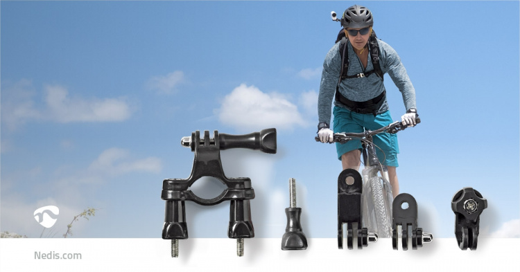 Nedis Action Cam Mount | Bicycle Handle Bar | Black