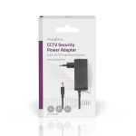 Nedis CCTV Power Adapter | 2.0 A | 12 V DC | 5.5 x 2.1 mm Male | Male | 1.50 m | Black