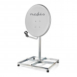 Nedis Satellite Balcony Stand | Mast length: 0.75 m | Maximum dish size: 90.0 cm | Bottom plate size: 4 x 30 x 30 cm | Steel | Silver