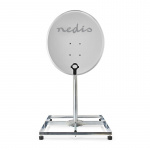 Nedis Satellite Balcony Stand | Mast length: 0.75 m | Maximum dish size: 90.0 cm | Bottom plate size: 4 x 30 x 30 cm | Steel | Silver