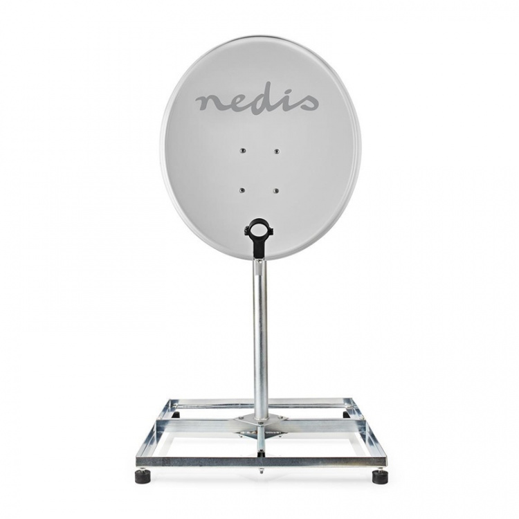 Nedis Satellite Balcony Stand | Mast length: 0.75 m | Maximum dish size: 90.0 cm | Bottom plate size: 4 x 30 x 30 cm | Steel | Silver