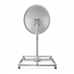 Nedis Satellite Balcony Stand | Mast length: 0.75 m | Maximum dish size: 90.0 cm | Bottom plate size: 4 x 30 x 30 cm | Steel | Silver