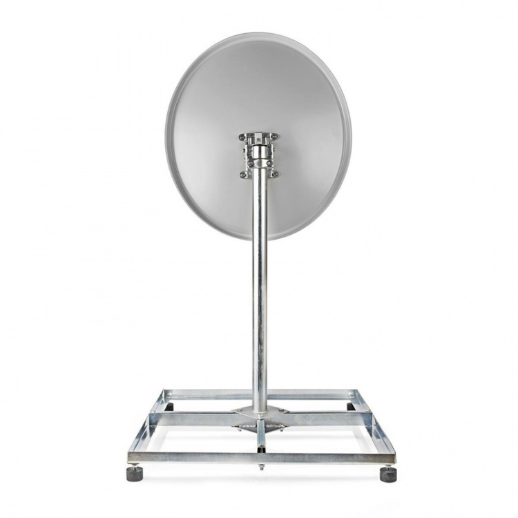Nedis Satellite Balcony Stand | Mast length: 0.75 m | Maximum dish size: 90.0 cm | Bottom plate size: 4 x 30 x 30 cm | Steel | Silver
