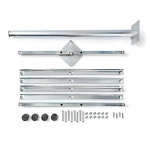 Nedis Satellite Balcony Stand | Mast length: 0.75 m | Maximum dish size: 90.0 cm | Bottom plate size: 4 x 30 x 30 cm | Steel | Silver