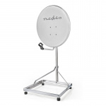 Nedis Satellite Balcony Stand | Mast length: 1.00 m | Maximum dish size: 90.0 cm | Bottom plate size: 1 x 50 x 50 cm | Steel | Silver
