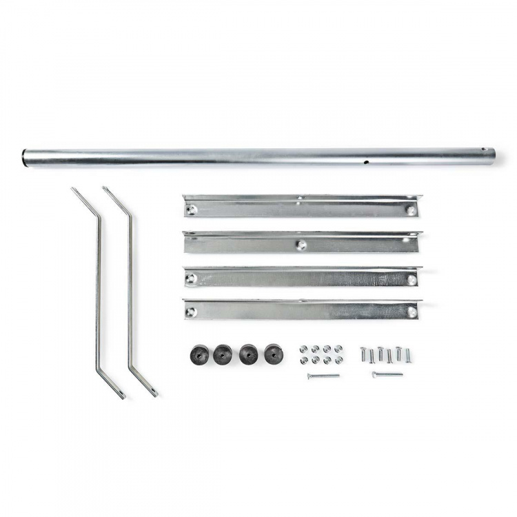 Nedis Satellite Balcony Stand | Mast length: 1.00 m | Maximum dish size: 90.0 cm | Bottom plate size: 1 x 50 x 50 cm | Steel | Silver