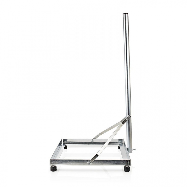 Nedis Satellite Balcony Stand | Mast length: 1.00 m | Maximum dish size: 90.0 cm | Bottom plate size: 1 x 50 x 50 cm | Steel | Silver