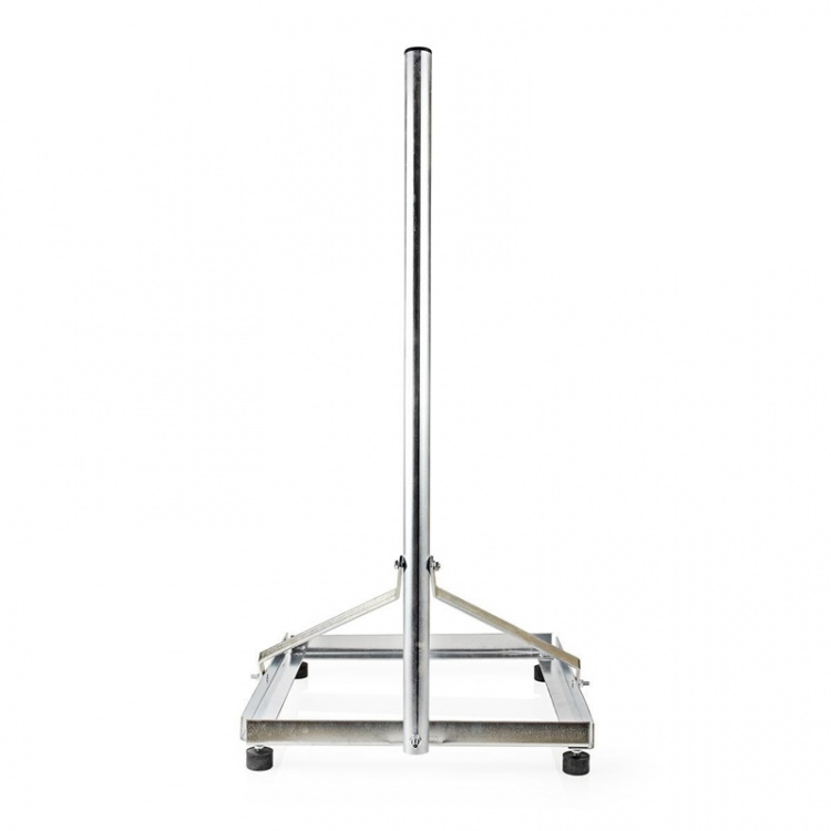 Nedis Satellite Balcony Stand | Mast length: 1.00 m | Maximum dish size: 90.0 cm | Bottom plate size: 1 x 50 x 50 cm | Steel | Silver
