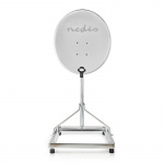 Nedis Satellite Balcony Stand | Mast length: 1.00 m | Maximum dish size: 90.0 cm | Bottom plate size: 1 x 50 x 50 cm | Steel | Silver