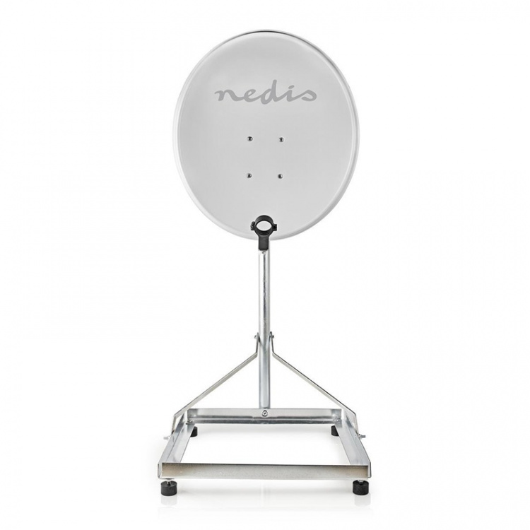 Nedis Satellite Balcony Stand | Mast length: 1.00 m | Maximum dish size: 90.0 cm | Bottom plate size: 1 x 50 x 50 cm | Steel | Silver