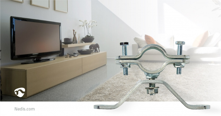 Nedis Satellite Mast Clamp | Diameter range: 38 - 40 mm | Steel | Silver