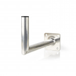 Nedis Satellite Wall Mount | Distance to wall: 450 mm | Diameter clamp: 50 mm | Maximum dish size: 100 cm | Aluminium | Silver