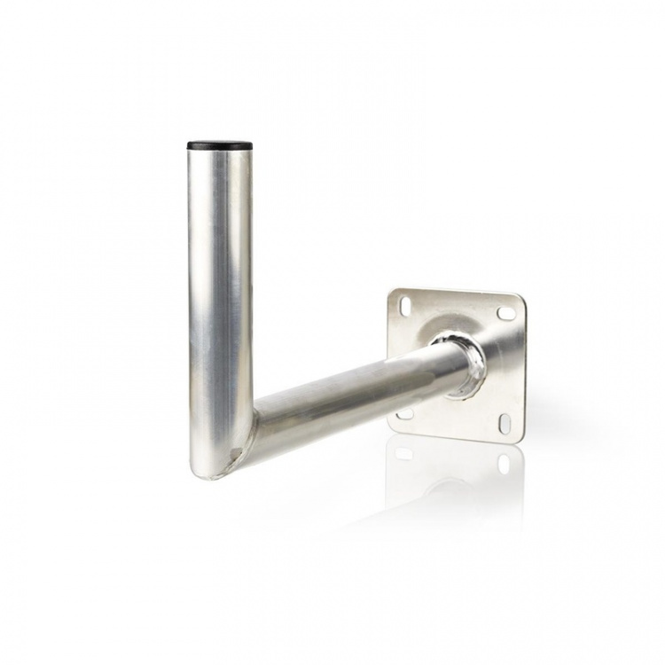 Nedis Satellite Wall Mount | Distance to wall: 450 mm | Diameter clamp: 50 mm | Maximum dish size: 100 cm | Aluminium | Silver