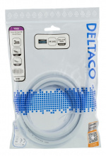 DELTACO High-Speed Premium HDMI cable, 3m, Ethernet, 4K UHD, white DELTACO High-Speed Premium HDMI cable, 3m, Ethernet, 4K UHD, white